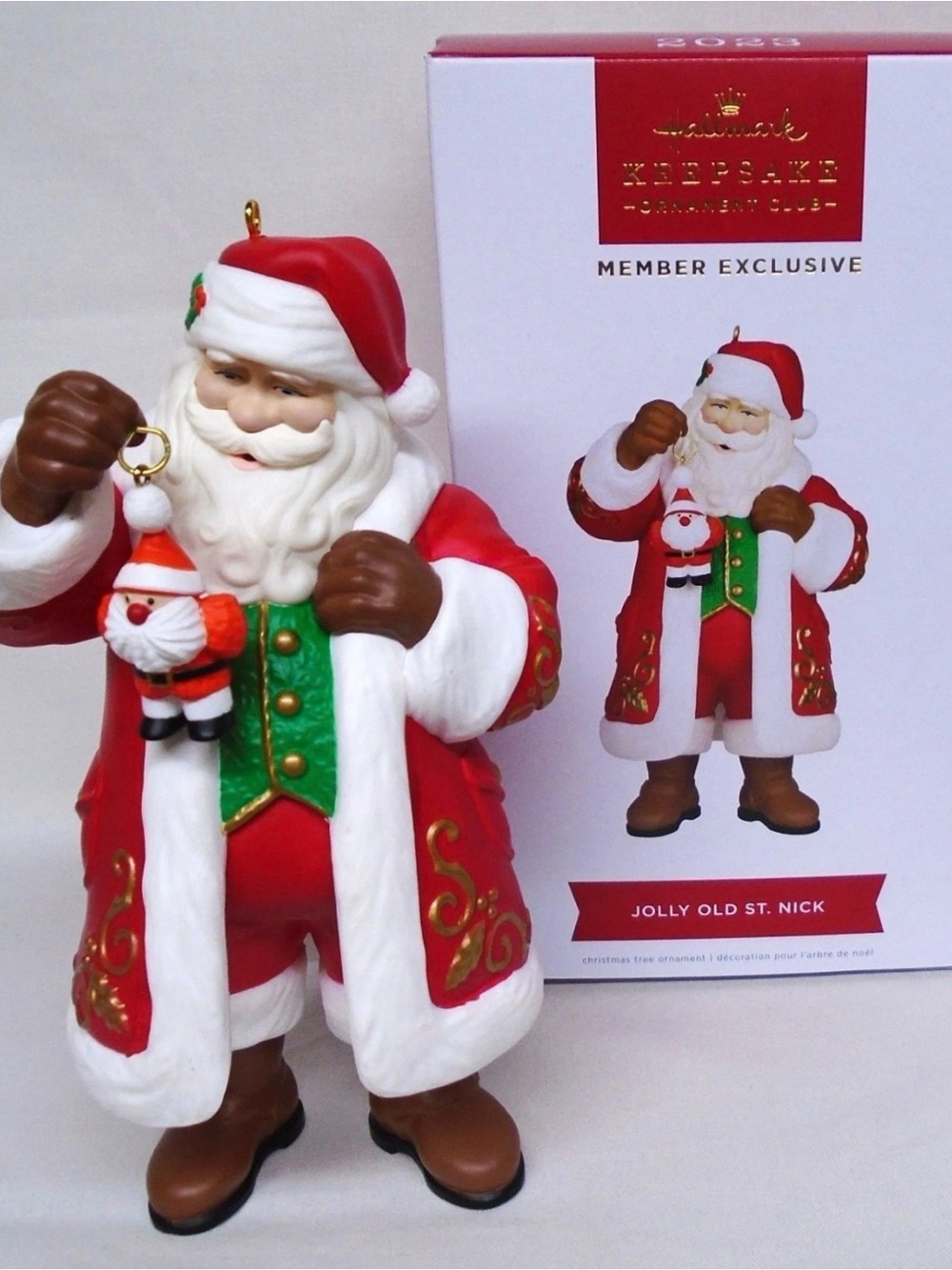 Hallmark Keepsake 2023 Jolly Old St Nick Member Exclusive Ornament Santa Claus